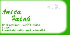 anita halak business card